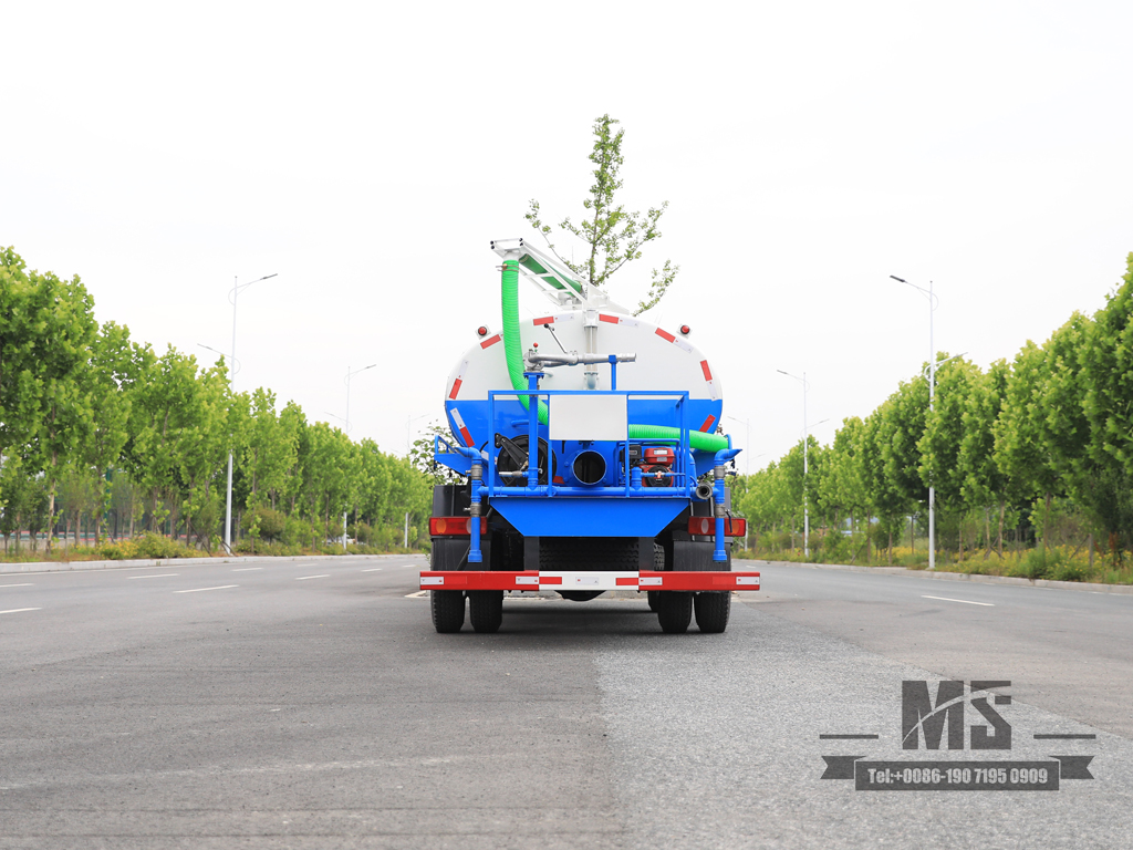 Dongfeng 4x2 မိလ္လာစုပ်ထရပ်ကား | ဖုန်စုပ်ထရပ်ကား | 8 မြန်နှုန်း အထူးယာဉ် | တရုတ် | Tanker ထရပ်ကား။
