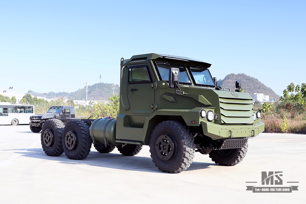 ရောင်းရန် Dongfeng 210hp ခြောက်ဘီးယက် Chassis_6*6 Protective Long Head Truck Chassis ထုတ်လုပ်သူ_Dongfeng 6WD Export အထူးယာဉ်