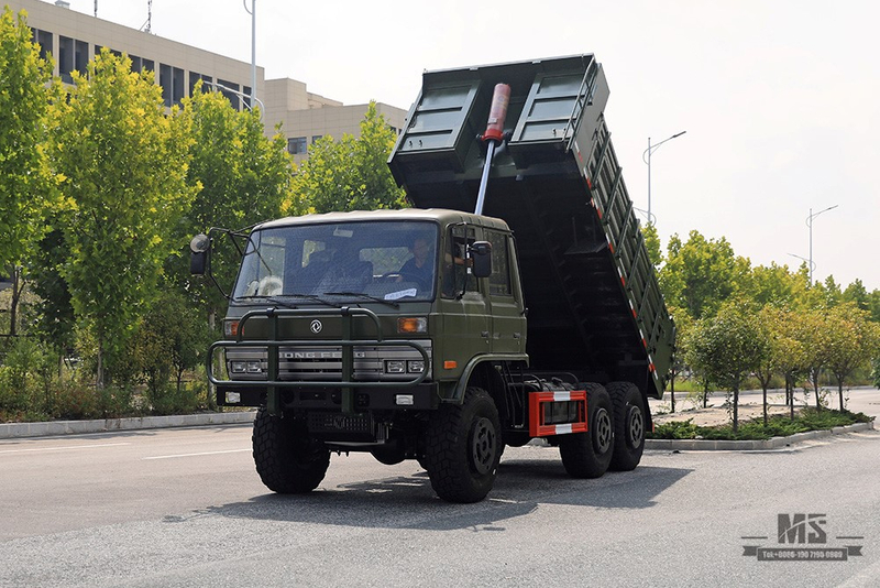 Dongfeng 210HP ခြောက်ဘီး Drive Tipper Truck_6*6 3.5T နှစ်ထပ်အတန်း 153 Cab Dump Truck မိုင်းတွင်း သယ်ယူပို့ဆောင်ရေး ထရပ်ကား ရောင်းရန်_ပို့ရန် အထူးယာဉ်