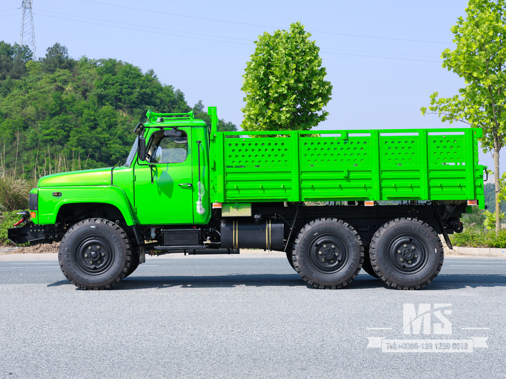 6X6 Dongfeng Turquoise EQ2082 SingleRow Cab Trucks 6WD လမ်းကြမ်းထရပ်ကားများ