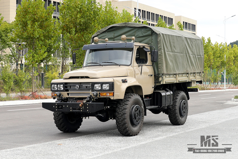 4*4 Dongfeng ကုန်တင်ထရပ်_190 hp အရှည်ခေါင်း 2.5T လမ်းကြမ်းထရပ်ကား Winch နှင့် တာပေါ်လင်တိုင်များ_Four Wheel Drive Truck ထုတ်လုပ်သူ Export Special Purpose Vehicle