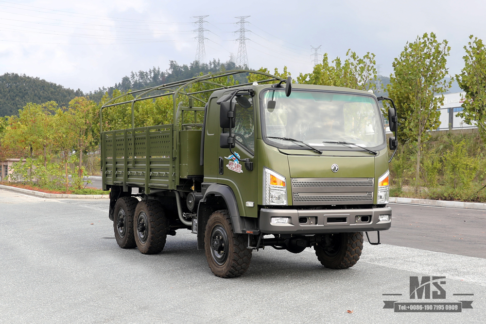 Flathead EQ240 Dongfeng 6WD Off-road Truck_EQ2082 ဒီဇယ်ကုန်တင်ထရပ် Factory_Dongfeng 6x6 All-Wheel Drive Civilian Off-road Truck_ Export အထူးယာဉ်