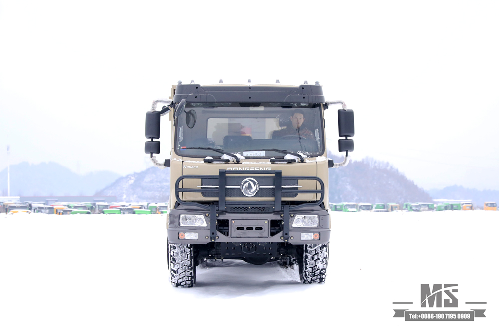 6×6 Dongfeng ခြောက်ဘီးယက် အမှိုက်ပုံးထရပ်_Flat Head Cargo Box Baffle Heightened Tipper Truck 6*6 Off Road Transportation Truck_Export အထူးယာဉ်