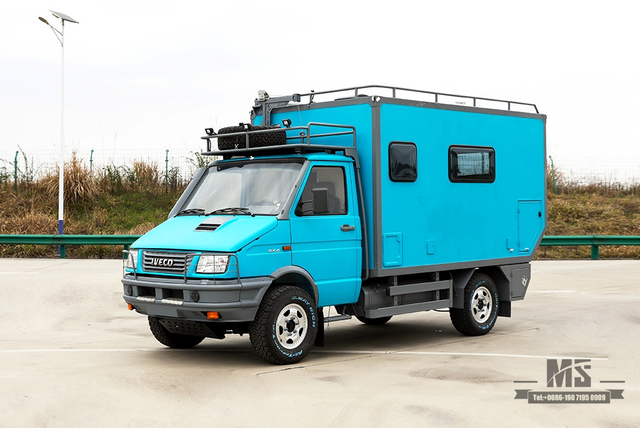 Iveco RV Four Wheel Drive Mobile Office Vehicle_4WD Off-road Touring Caravan For Sale_4*4 Outdoor Office စိတ်ကြိုက် RV Export အထူးယာဉ် 