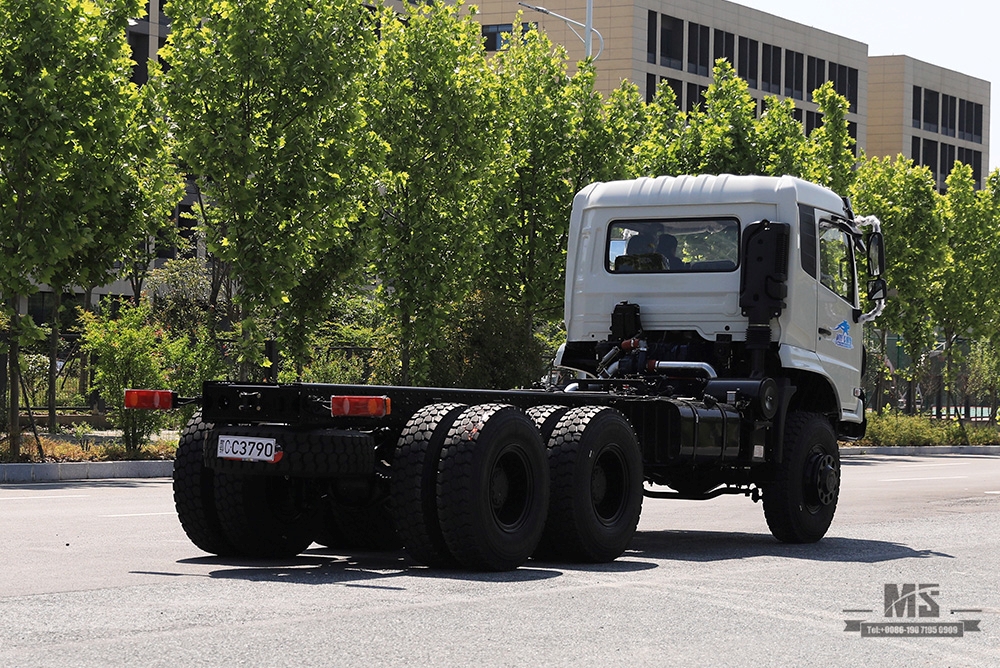 266hp Dongfeng ခြောက်ဘီး Drive Chassis_6*6 Flathead Head နောက်ဘက် ရှစ်ဘီး Heavy Duty Truck Chassis Coversion Manufacturer_Dongfeng 6WD Export Special Vehicle Chassis