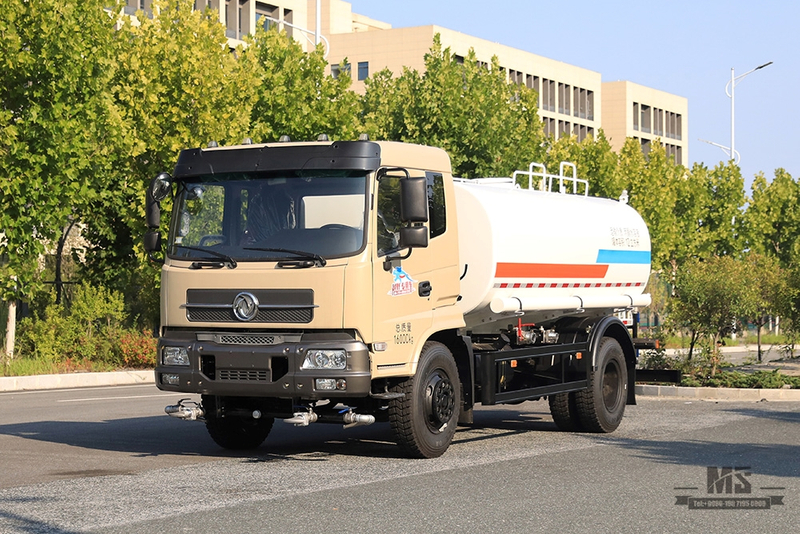 4*2 Dongfeng 12m³ ရေဖျန်းထရပ် _Dongfeng 210 HP Flat Head Water Sprinkler Truck_Dongfeng Greening Water Tanker Truck လုပ်ငန်းသုံးယာဉ် _ Export အထူးထရပ်