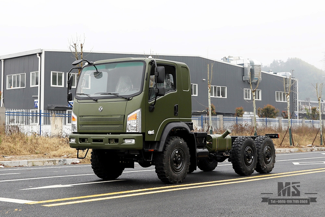 6*6 Dongfeng EQ2082 Chassis_ 6WD Army Green Flathead Chassis 'Bobcat' ခြောက်ဘီးယက် ကိုယ်ထည်ပုံစံပြင်ဆင်မှု_ထုတ်ရန် အထူးထရပ်ကိုယ်ထည်