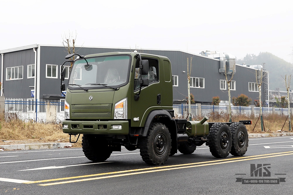 6*6 Dongfeng EQ2082 Chassis_ 6WD Army Green Flathead Chassis 'Bobcat' ခြောက်ဘီးယက် ကိုယ်ထည်ပုံစံပြင်ဆင်မှု_ထုတ်ရန် အထူးထရပ်ကိုယ်ထည်