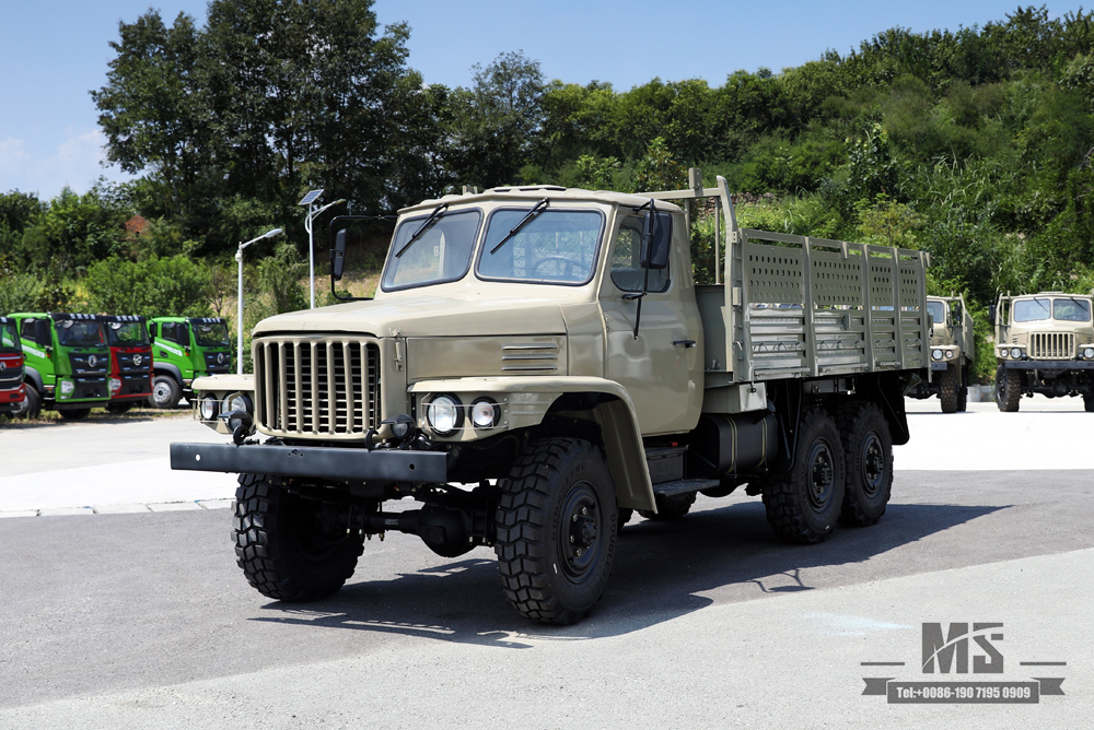 Camel Grey EQ2082 Truck_Dongfeng 170 hp ခြောက်ဘီးယက် 240 Off-road Truck_Pointed Head Double Glass Transport Vehicle_6×6 25Y Export အထူးထရပ်