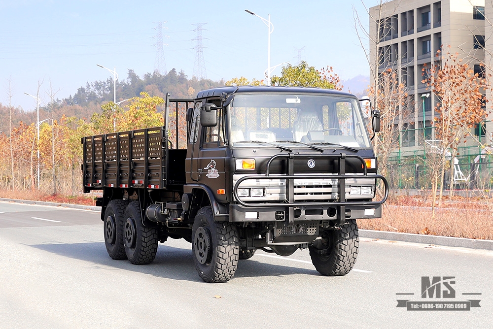 Dongfeng ခြောက်ဘီးယက် EQ2102 Truck_190 HP 3.5T သုံးထောင့်ခြောက်ဘီးယက် Black Off-road Cargo Truck_All-wheel drive EQ2102G Export Special Purpose Vehicle