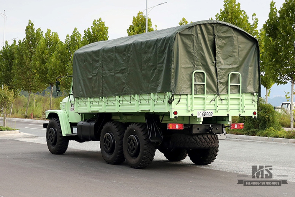 EQ2100E6D Mint Green Dongfeng ခြောက်ဘီးကားလမ်းပိတ် Truck_190hp Dongfeng 245 Single Row Pointed Head AWD Cargo Truck_Export အထူးရည်ရွယ်ချက်ယာဉ်