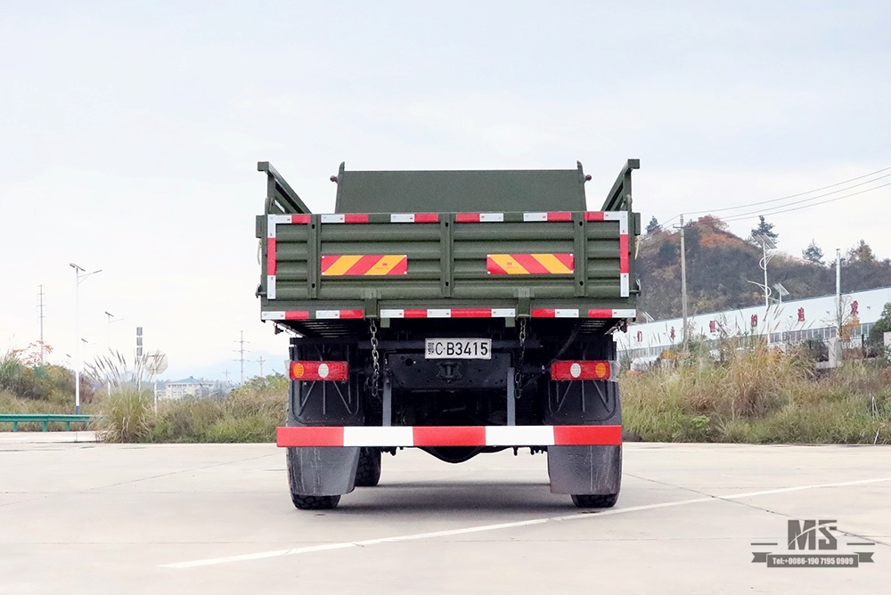 340hp 6*6 Off Road Truck_Dongfeng Flat Head Cargo Truck with Tarpaulin Pole_ခြောက်ဘီးယက် အထူးယာဉ် တင်ပို့ခြင်း