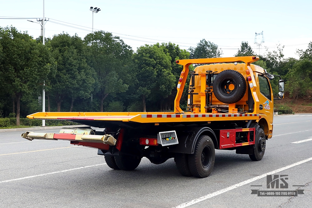 Dongfeng 4*2 Wrecker Semi-floor Clearing Plate Dongfeng Road Rescue Clearance Vehicle Export Special Tow Truck