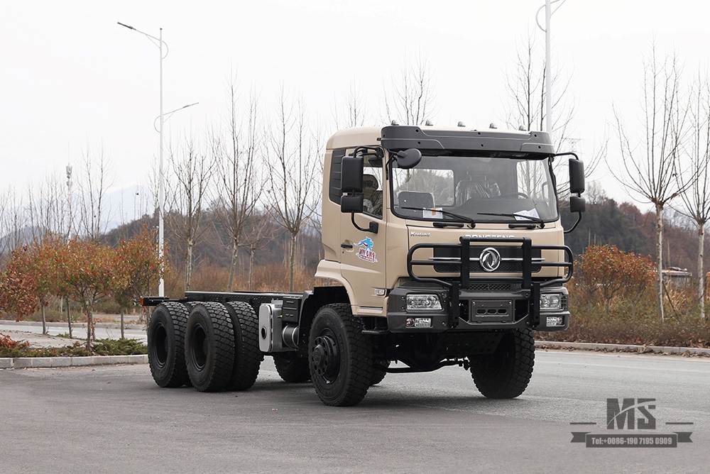 260 hp Dongfeng ခြောက်ဘီး Drive Chassis for Sale_6*6 Flathead Head နောက် ရှစ်ဘီး Truck Chassis Coversion ထုတ်လုပ်သူ_Dongfeng Export အထူးယာဉ်ကိုယ်ထည်