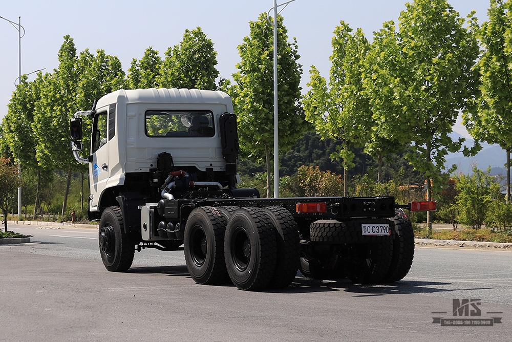 266hp Dongfeng ခြောက်ဘီး Drive Chassis_6*6 Flathead Head နောက်ဘက် ရှစ်ဘီး Heavy Duty Truck Chassis Coversion Manufacturer_Dongfeng 6WD Export Special Vehicle Chassis
