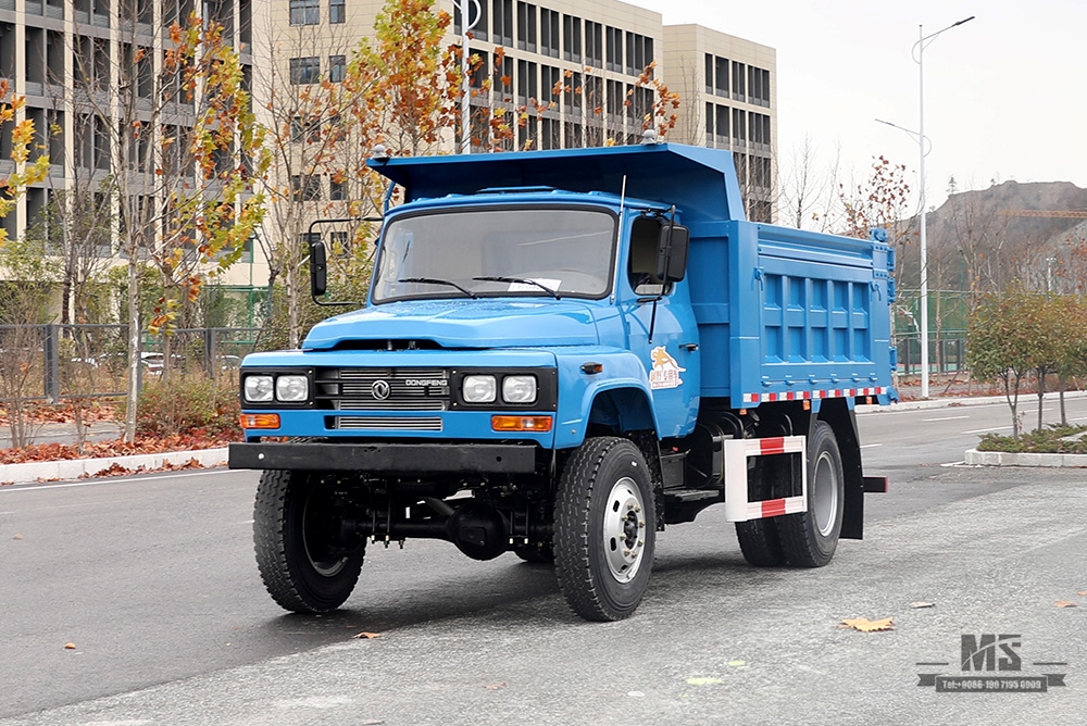 170 hp Dongfeng လေးဘီးယက် ဒစ်ပါထရပ် _Long Head Cab Off-road Dump Truck _4*4 အထူးရည်ရွယ်ချက်ဖြင့် တင်ပို့သည့်ယာဉ်