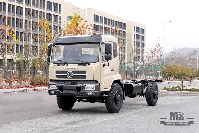 Dongfeng Four Wheel Drive Camel Grey Cargo Truck Chassis_4*4 Off-road Truck Chassis_ Long-distance Truck Export Special Purpose Chassis