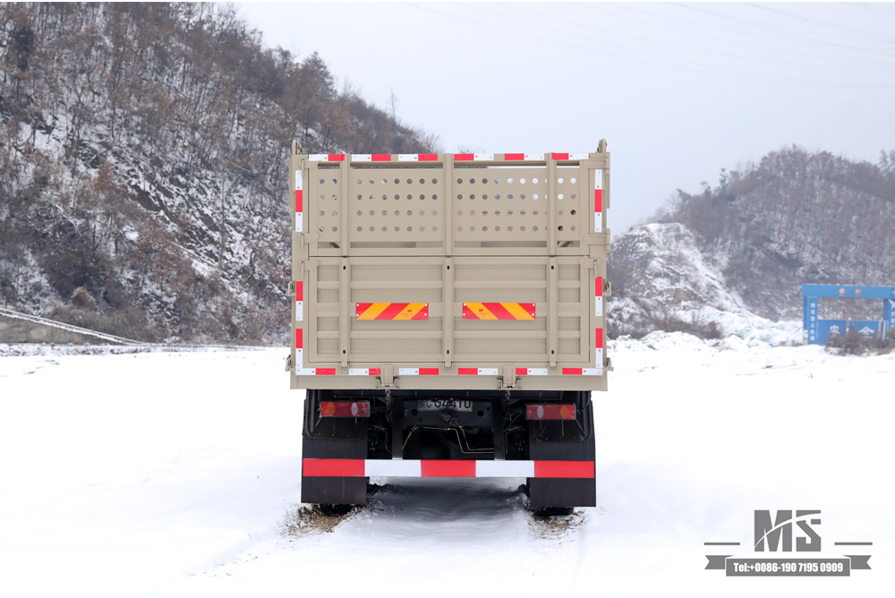 6×6 Dongfeng ခြောက်ဘီးယက် အမှိုက်ပုံးထရပ်_Flat Head Cargo Box Baffle Heightened Tipper Truck 6*6 Off Road Transportation Truck_Export အထူးယာဉ်