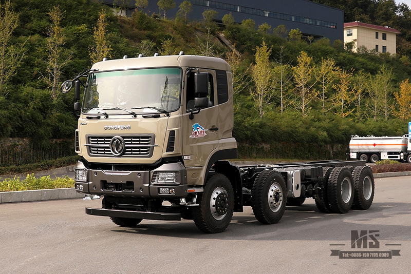 375hp Dongfeng 8X4 Flatbed Chassis_Dongfeng 10m Flatbed Chassis _30T အထူးထရပ်ကိုယ်ထည်ကို ထုတ်ယူခြင်း အထူးကိုယ်ထည်ပြောင်းခြင်း ထုတ်လုပ်သူ