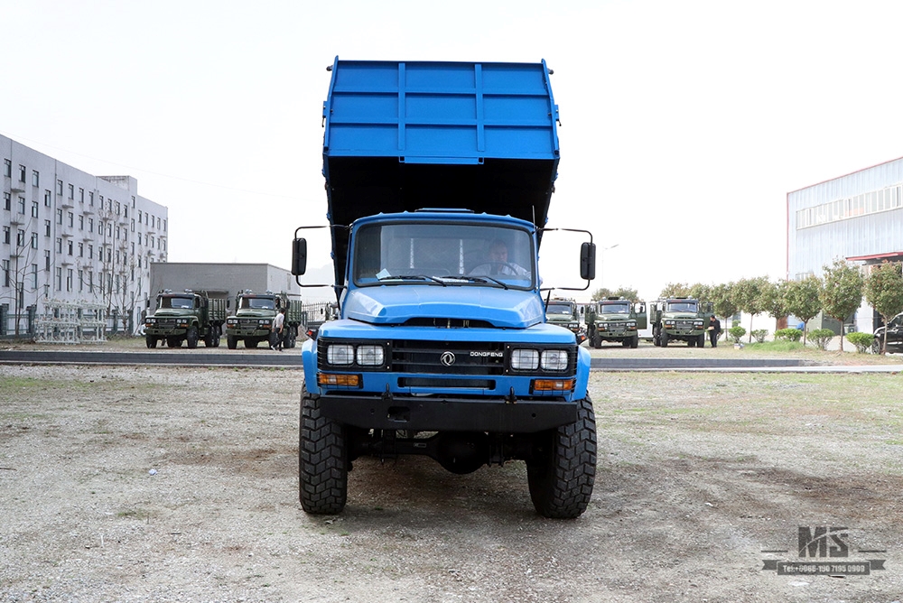 190 hp Dongfeng Six Wheel Drive EQ2100 Tipper Truck_6×6 Classic 5T Pointed Head Off-road Dump Truck ယာဉ်_Dongfeng 6WD 245 Export အထူးယာဉ်