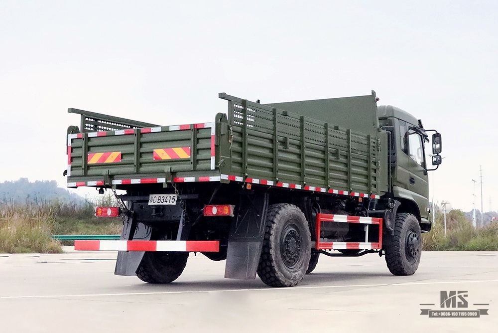 340hp 6*6 Off Road Truck_Dongfeng Flat Head Cargo Truck with Tarpaulin Pole_ခြောက်ဘီးယက် အထူးယာဉ် တင်ပို့ခြင်း