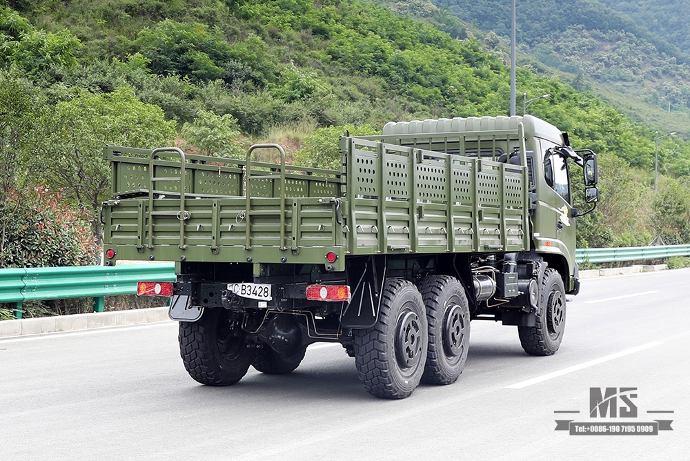 210 hp Dongfeng ခြောက်ဘီးယက်ကုန်တင်ထရပ်ရောင်းရန်_6*6 တပ်မတော်အစိမ်းရောင် Flathead ဦးခေါင်းသယ်ယူပို့ဆောင်ရေးထရပ်ကား Bumper Coversion ထုတ်လုပ်သူ_Dongfeng 6WD ပို့ကုန်အထူးယာဉ်