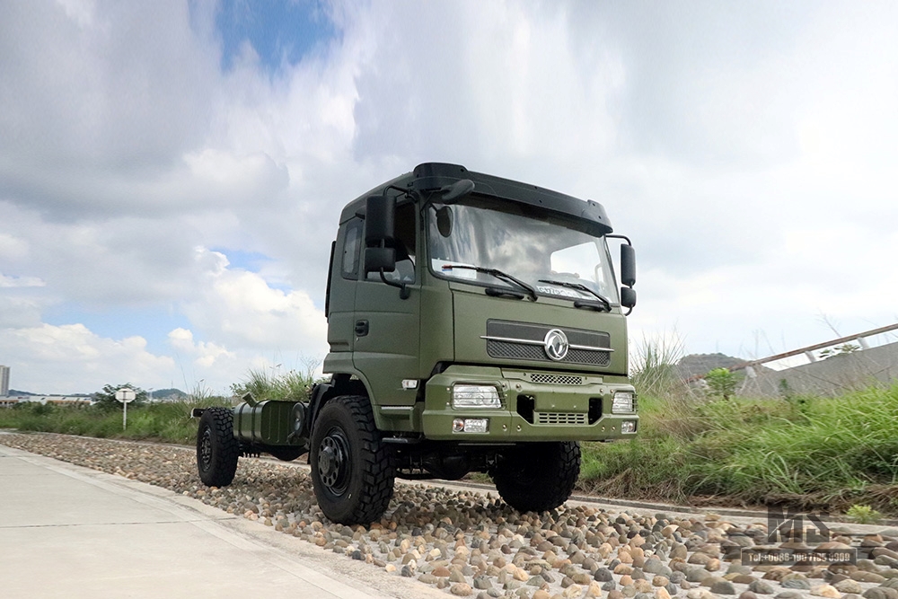 4*4 Dongfeng လမ်းကြမ်းထရပ်ကား Chassis_Four Wheel Drive One To a half Row Cab Cargo Truck Chassis_4WD Truck Export Special Purpose Vehicle Chassis