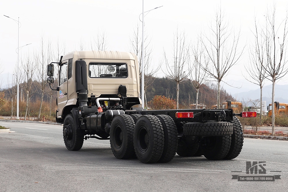 260 hp Dongfeng ခြောက်ဘီး Drive Chassis for Sale_6*6 Flathead Head နောက် ရှစ်ဘီး Truck Chassis Coversion ထုတ်လုပ်သူ_Dongfeng Export အထူးယာဉ်ကိုယ်ထည်