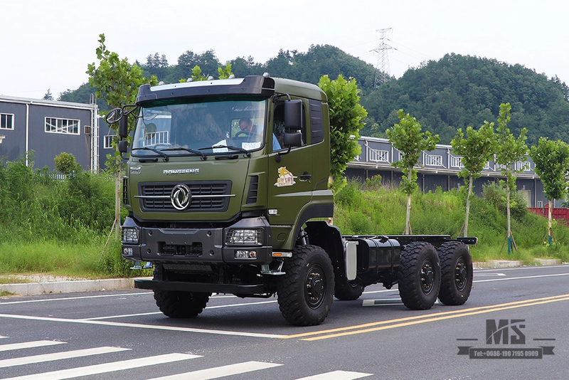 Dongfeng 6×6 Off Road Chassis_Six wheel Drive Dongfeng Flat Head One and a half Row Chassis Cargo Truck Chassis AWD 6*6 Export အထူးယာဉ်