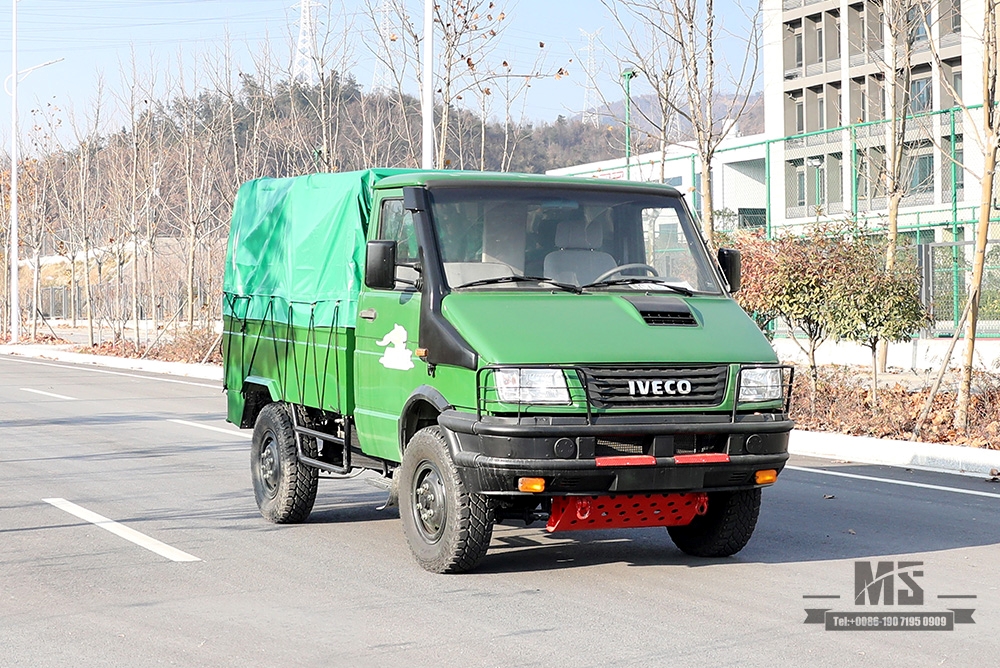 Iveco Four Wheel Drive Truck Green 4*4 Off Road Iveco ခေါင်းတို အသေးစား ယာဉ် 4WD Export အထူးယာဉ် စိတ်ကြိုက်ပြောင်းလဲခြင်း