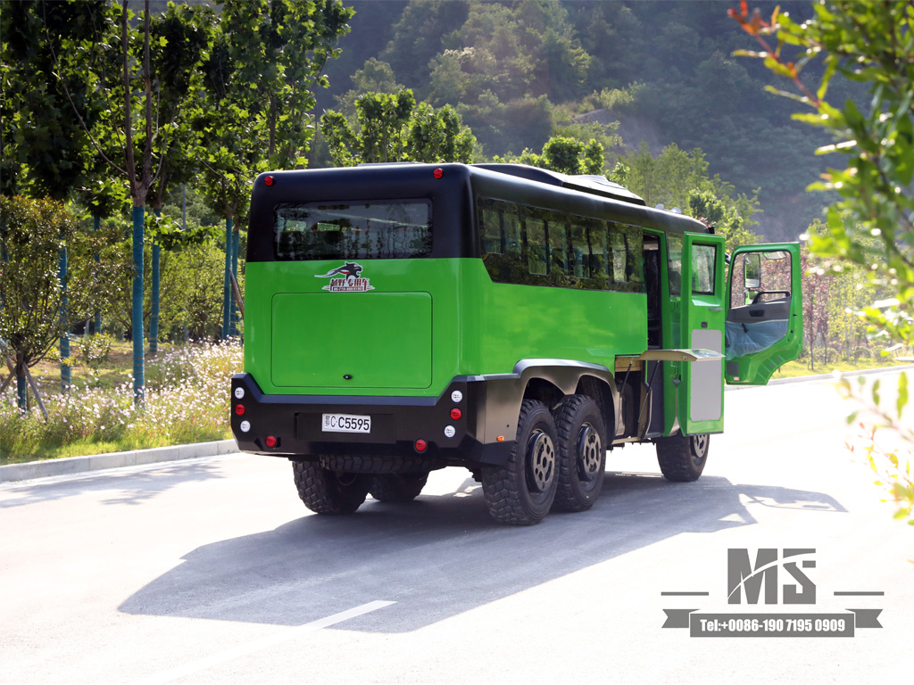 6*6 27 ဆံ့ Bus Dongfeng | ခြောက်ဘီးယက် လမ်းကြမ်းဘတ်စ် | All-drive County Bus | 260hp Modified Bus Export အထူးယာဉ်