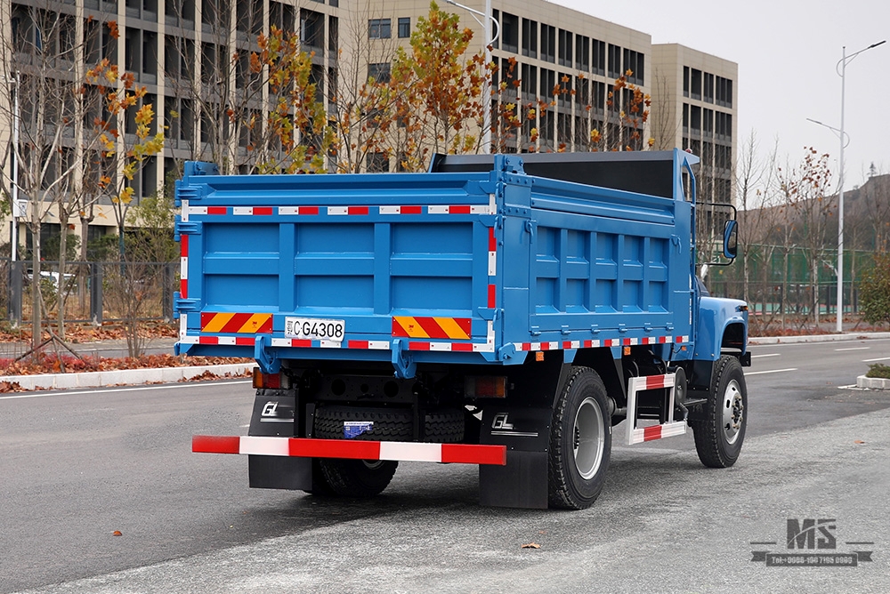 170 hp Dongfeng လေးဘီးယက် ဒစ်ပါထရပ် _Long Head Cab Off-road Dump Truck _4*4 အထူးရည်ရွယ်ချက်ဖြင့် တင်ပို့သည့်ယာဉ်