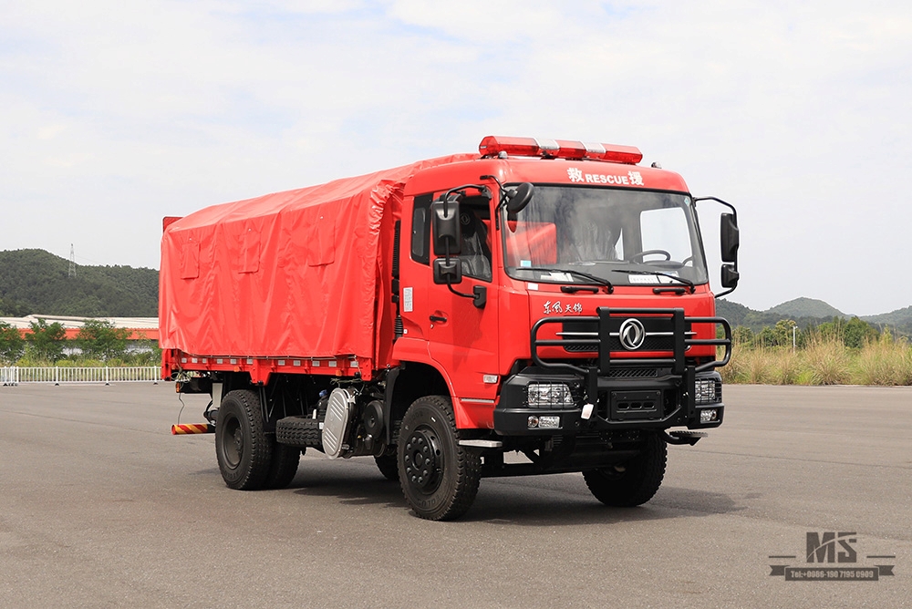 210 HP/300hp Dongfeng 4*2 မီးငြှိမ်းသတ်နေသော အပြားလိုက်ထရပ်ကား _ Flathead Rescue Trailer Truck_ Export အထူးယာဉ်