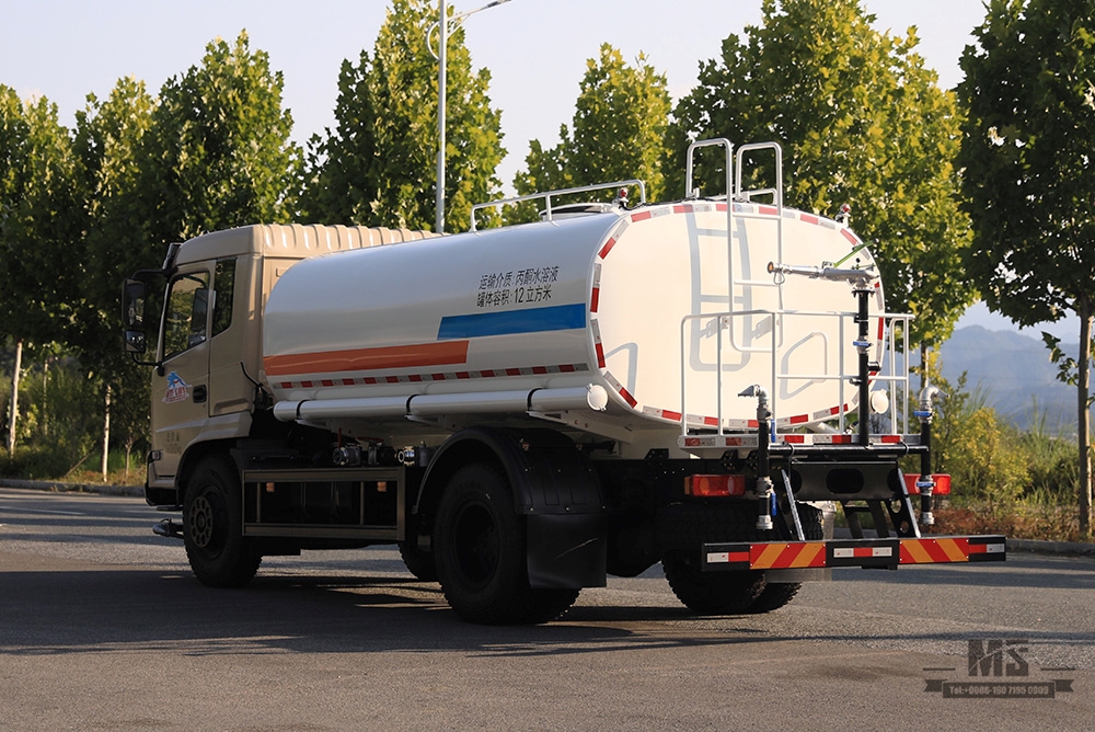 4*2 Dongfeng 12m³ ရေဖျန်းထရပ် _Dongfeng 210 HP Flat Head Water Sprinkler Truck_Dongfeng Greening Water Tanker Truck လုပ်ငန်းသုံးယာဉ် _ Export အထူးထရပ်