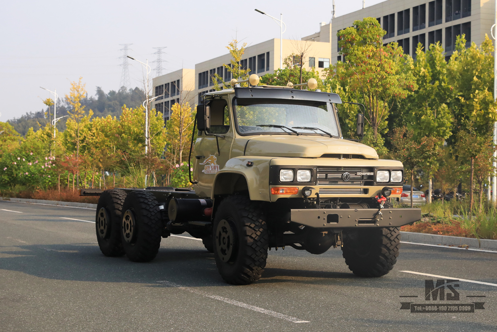 Dongfeng 6×6 EQ2100 Chassis_6*6 190hp Pointed Head Truck ခြောက်ဘီး Drive Chassis ရောင်းရန်_ Export အထူးယာဉ်ကိုယ်ထည်