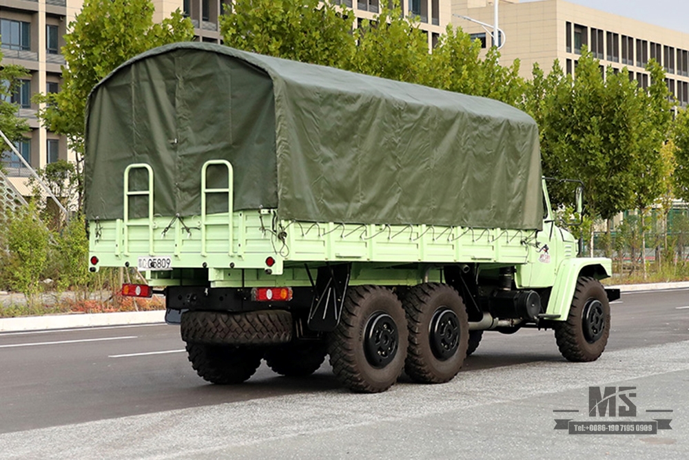 EQ2100E6D Mint Green Dongfeng ခြောက်ဘီးကားလမ်းပိတ် Truck_190hp Dongfeng 245 Single Row Pointed Head AWD Cargo Truck_Export အထူးရည်ရွယ်ချက်ယာဉ်