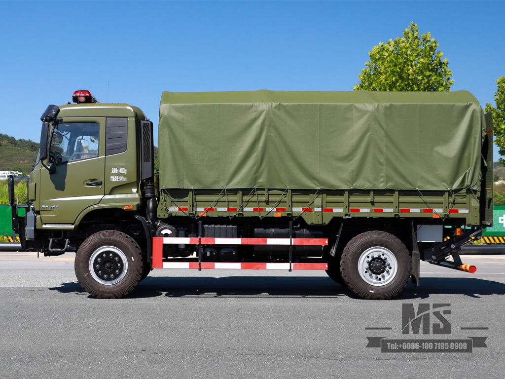 Dongfeng 4WD လမ်းပေါ်ရှိ Troop Carrier DFHH240B National ခြောက်လ METE 4 MET TORE Off-Road Count Off-Road Cargo Box ရှစ်ခု 