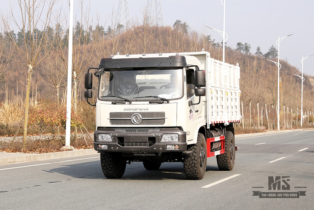 210hp Dongfeng Four Wheel Drive 13T Dump truck_4x4 ကွန်တိန်နာအမြင့် လမ်းကြမ်းထရပ်ကား_ axle နှစ်ချောင်းမိုင်းတူးခြင်း Tipper Truck Export အထူးရည်ရွယ်ချက်ယာဉ်