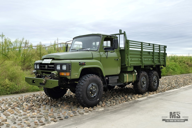 မြင်းကောင်ရေ 170 EQ2082 Dongfeng ခြောက်ဘီးယက် Truck_6*6 Single Row Pointed Head Off-road Special Truck_6×6 ချွန်ချွန် 25Y Truck Export အထူးယာဉ်