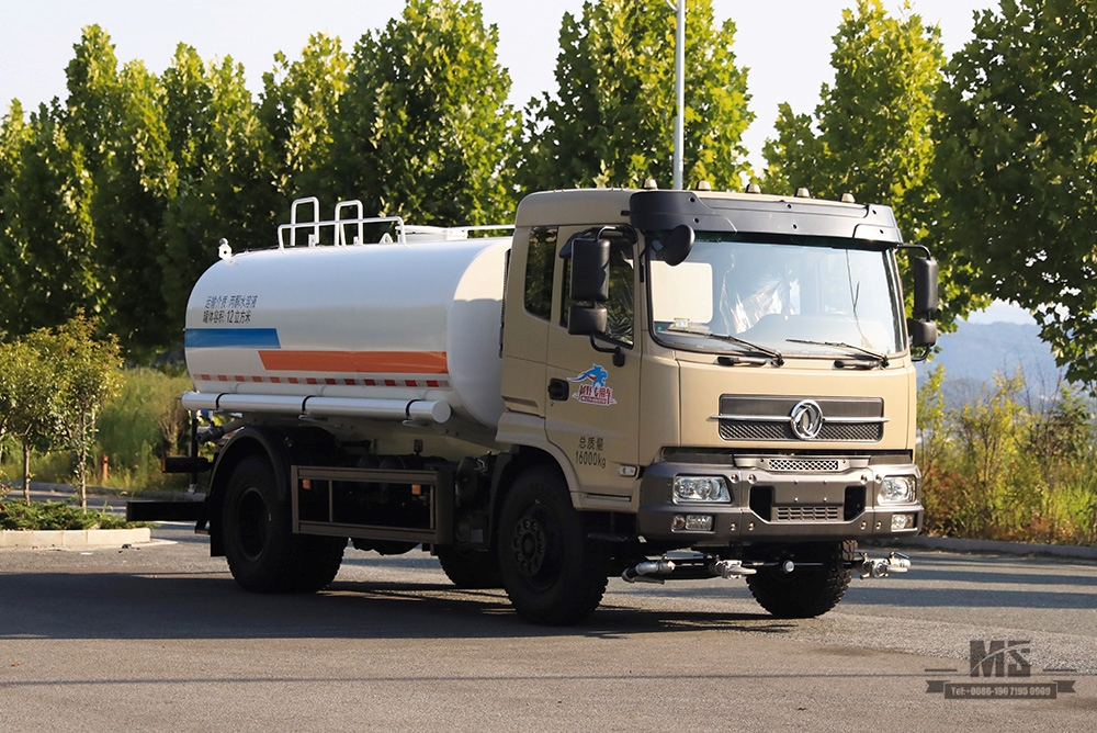 4*2 Dongfeng 12m³ ရေဖျန်းထရပ် _Dongfeng 210 HP Flat Head Water Sprinkler Truck_Dongfeng Greening Water Tanker Truck လုပ်ငန်းသုံးယာဉ် _ Export အထူးထရပ်