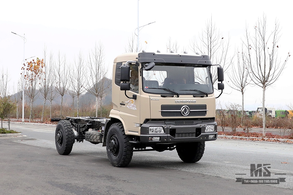 Dongfeng Four Wheel Drive Camel Grey Cargo Truck Chassis_4*4 Off-road Truck Chassis_ Long-distance Truck Export Special Purpose Chassis