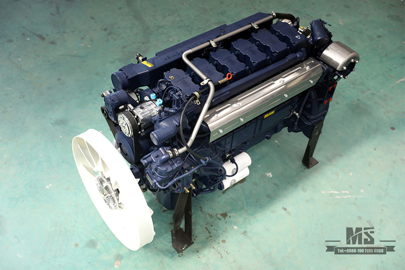 Weichai 350 hp အင်ဂျင် Dongfeng 6*6 သုံးဘီးတပ် အကြီးစား ထရပ် အထူးအင်ဂျင်