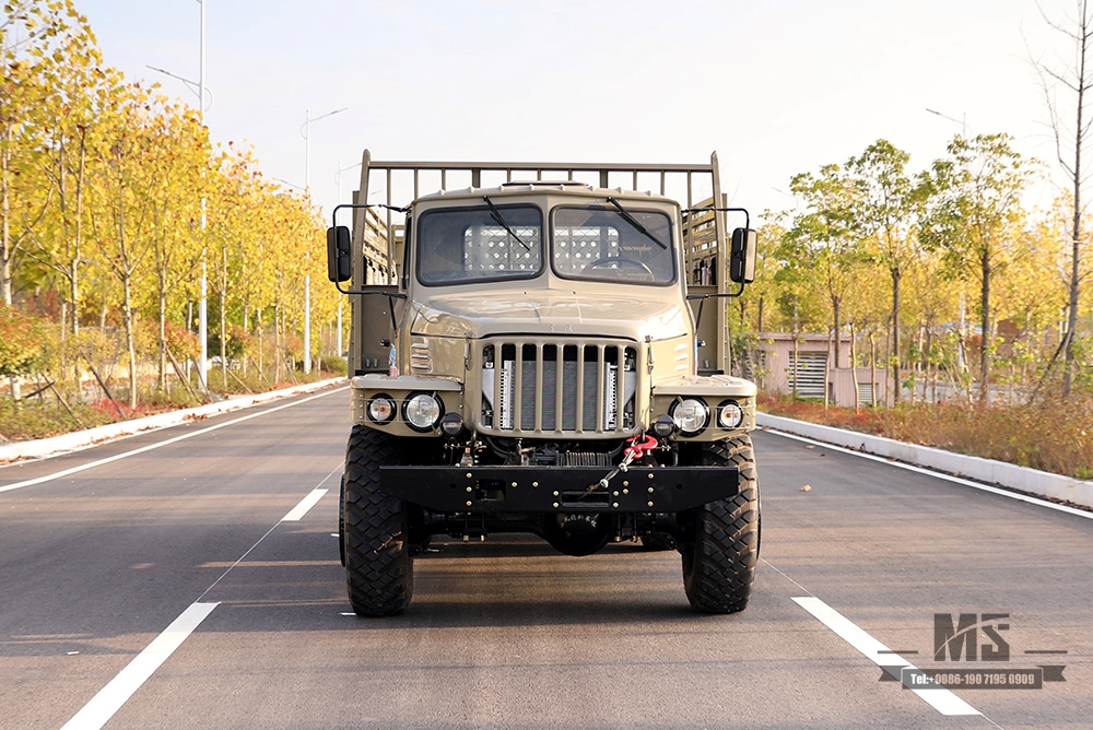 6×6 Dongfeng EQ2100 Truck_190hp Dongfeng ခြောက်ဘီးယက် LongHead Single Row High Cargo Box သယ်ယူပို့ဆောင်ရေး Truck_AWD Export အထူးထရပ်