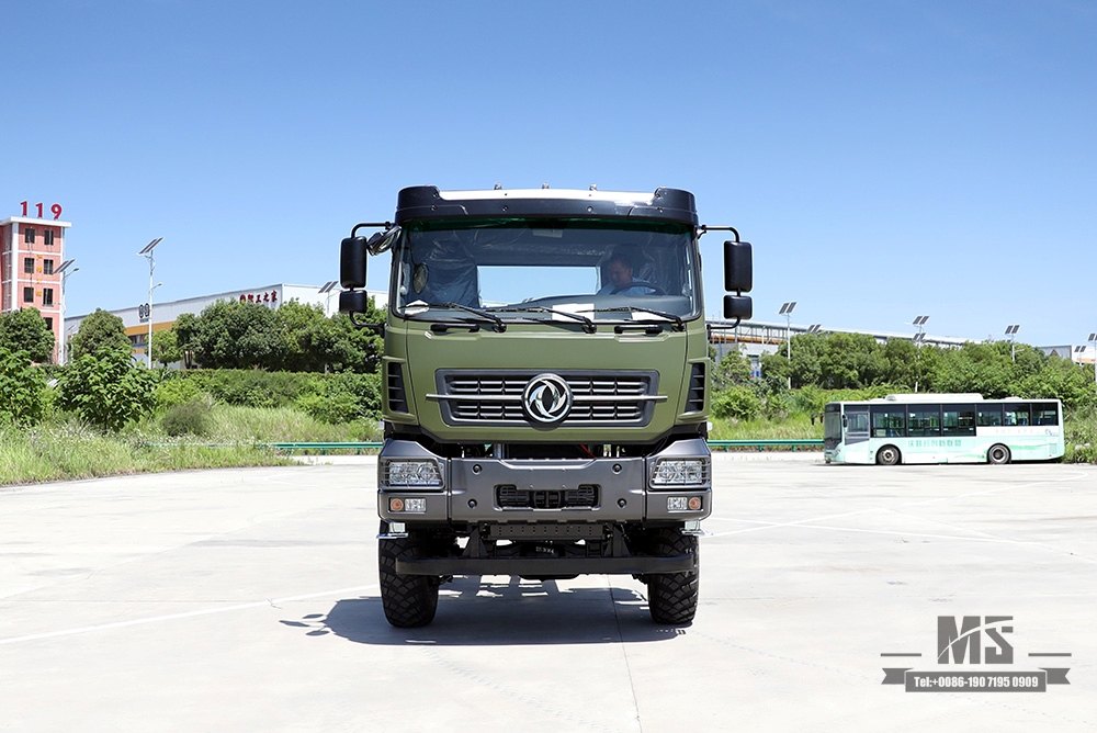 340 hp Dongfeng 6×6 Chassis_Six wheel Drive Flat Head One နှင့် Half Row Chassis Cargo Truck Chassis_6*6 Export အထူးယာဉ်