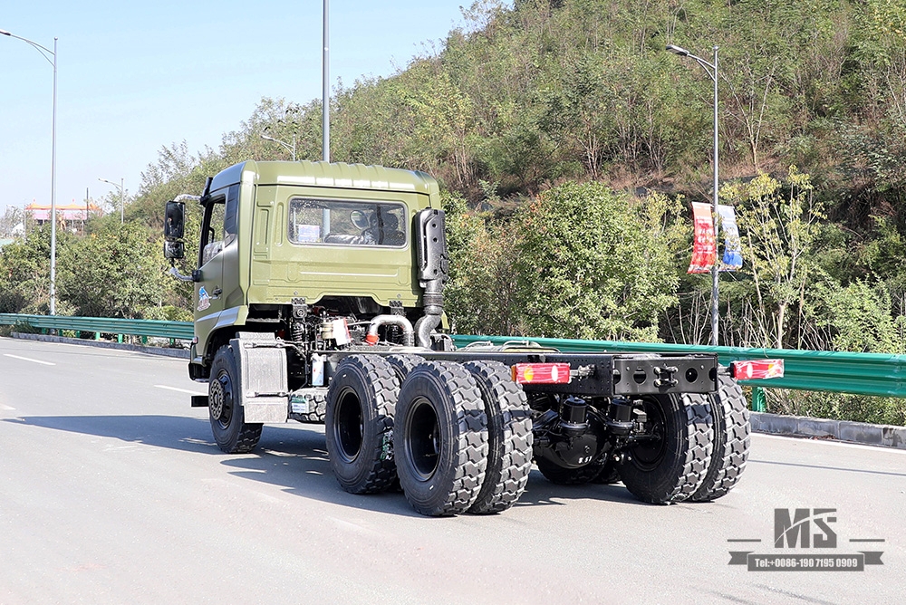 210hp Dongfeng 6*4 Tanker Truck Chassis_Dongfeng 6x4 Off Road Chassis_Flathead One-a-a-Export အထူးယာဉ်ကိုယ်ထည်