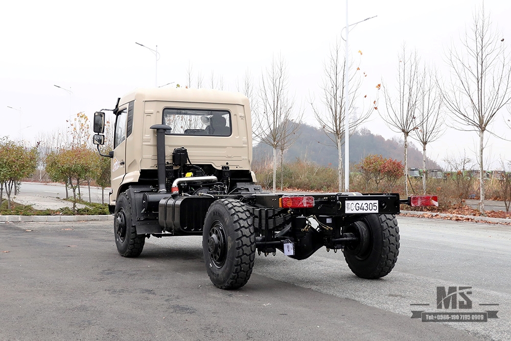 Dongfeng Four Wheel Drive Camel Grey Cargo Truck Chassis_4*4 Off-road Truck Chassis_ Long-distance Truck Export Special Purpose Chassis