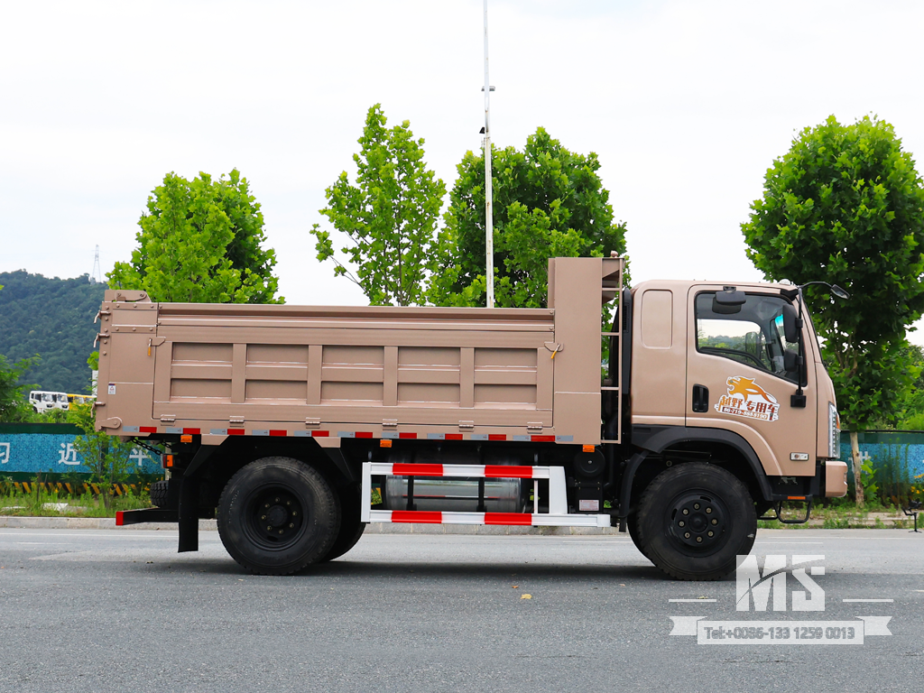 Dongfeng 10 Ton Four-wheel-drive Flathead Dump Truck (170 HP) | အထူးပို့ကုန်ကားများ 