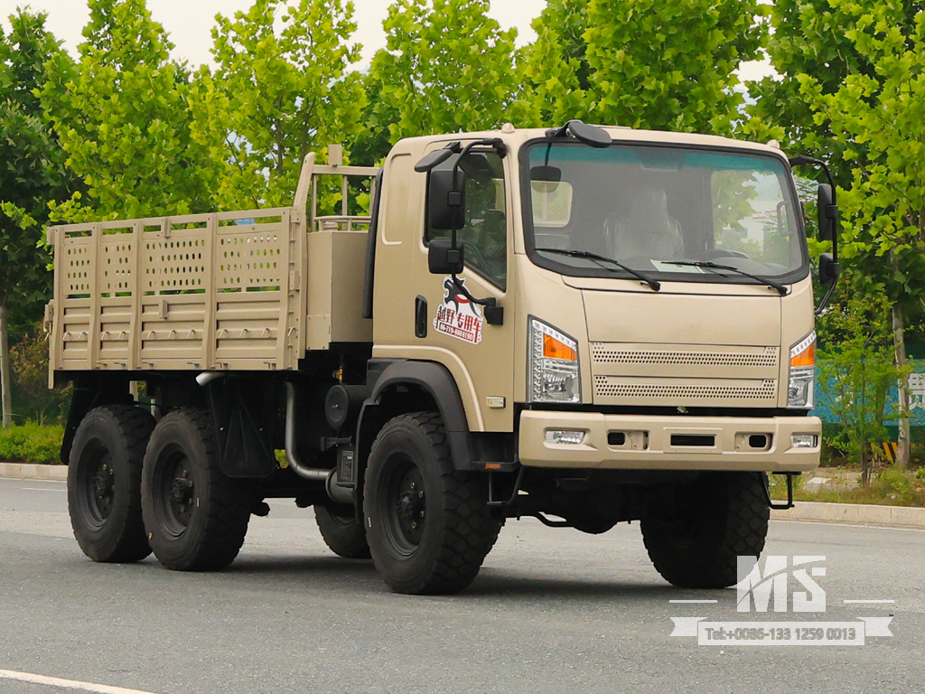 Dongfeng 6X6 Grey Flat-head EQ2082 170HP SingleRow Cab Trucks 6WD လမ်းကြမ်းထရပ်ကားများ 