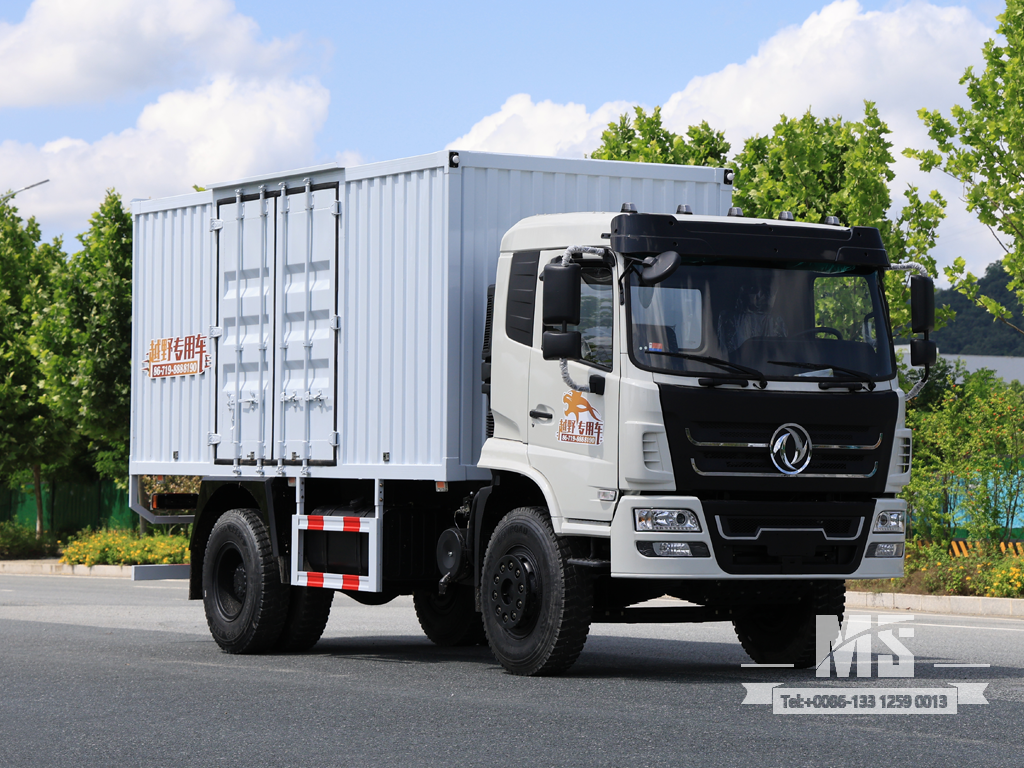 Dongfeng 18 Ton White 4×2 Flat-head Box Truck (210 HP) | အထူးပို့ကုန်ကားများ