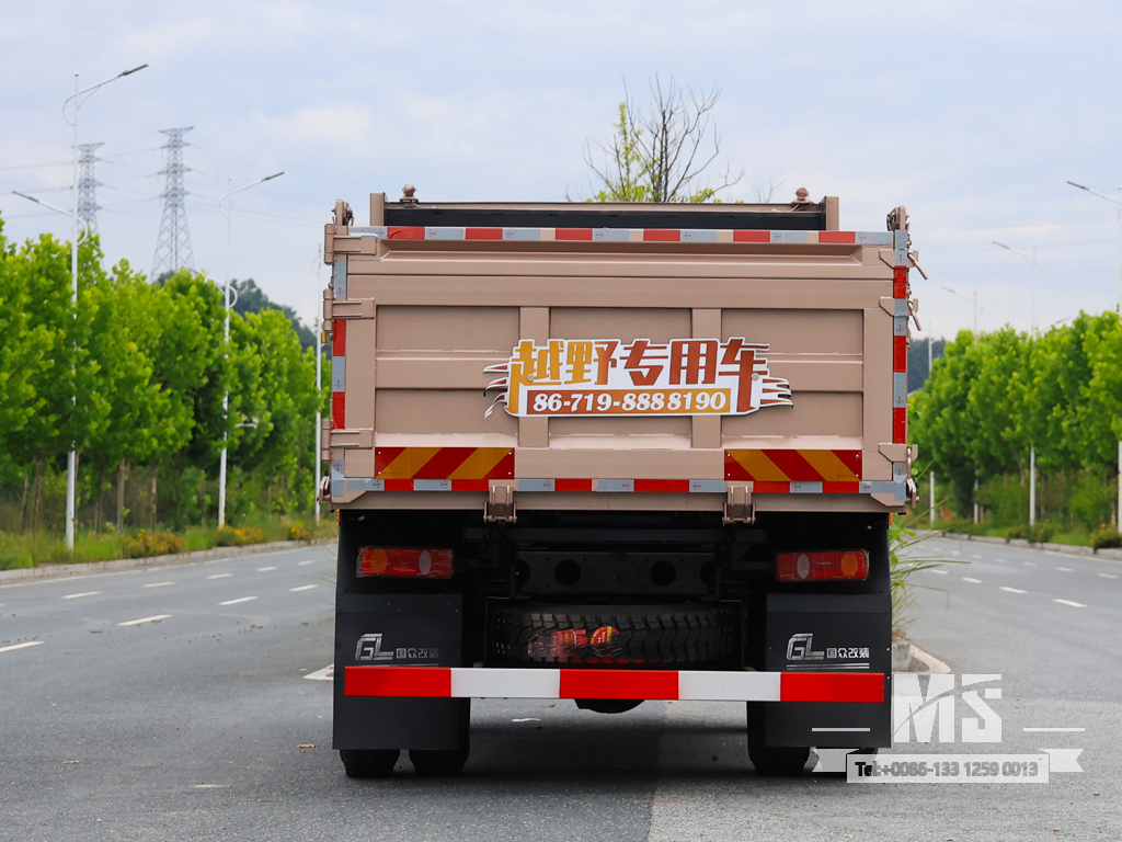 Dongfeng 10 Ton Four-wheel-drive Flathead Dump Truck (170 HP) | အထူးပို့ကုန်ကားများ 
